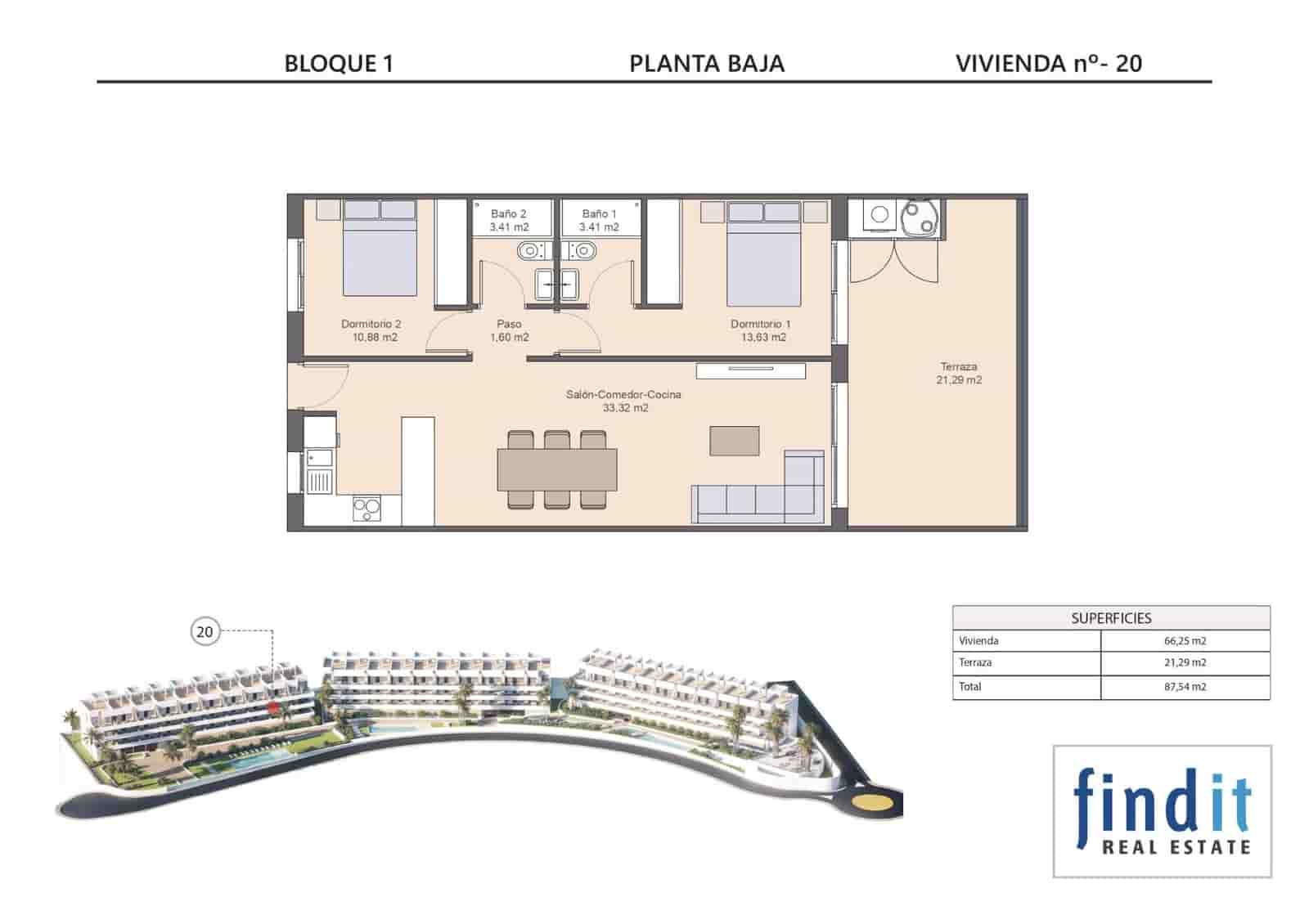 Apartamento de 2 habitaciones en Finestrat en venta con piscina garaje - 249.900 € (Ref: 8991947)