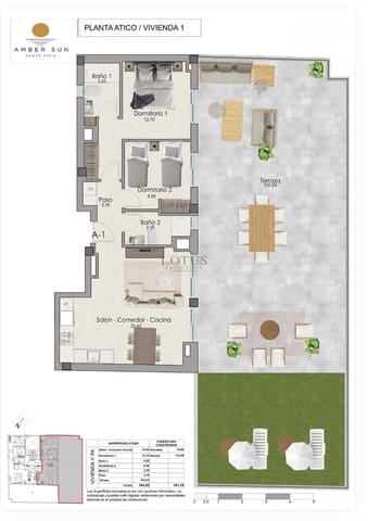 2 soverom Leilighet til salgs i Norte, Santa Pola med svømmebasseng - € 248 000 (Ref: 10145342)
