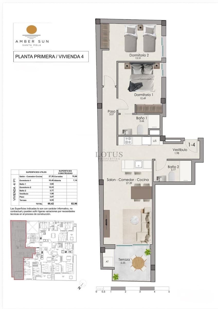 2 soverom Leilighet til salgs i Santa Pola med svømmebasseng - € 248 000 (Ref: 10145342)