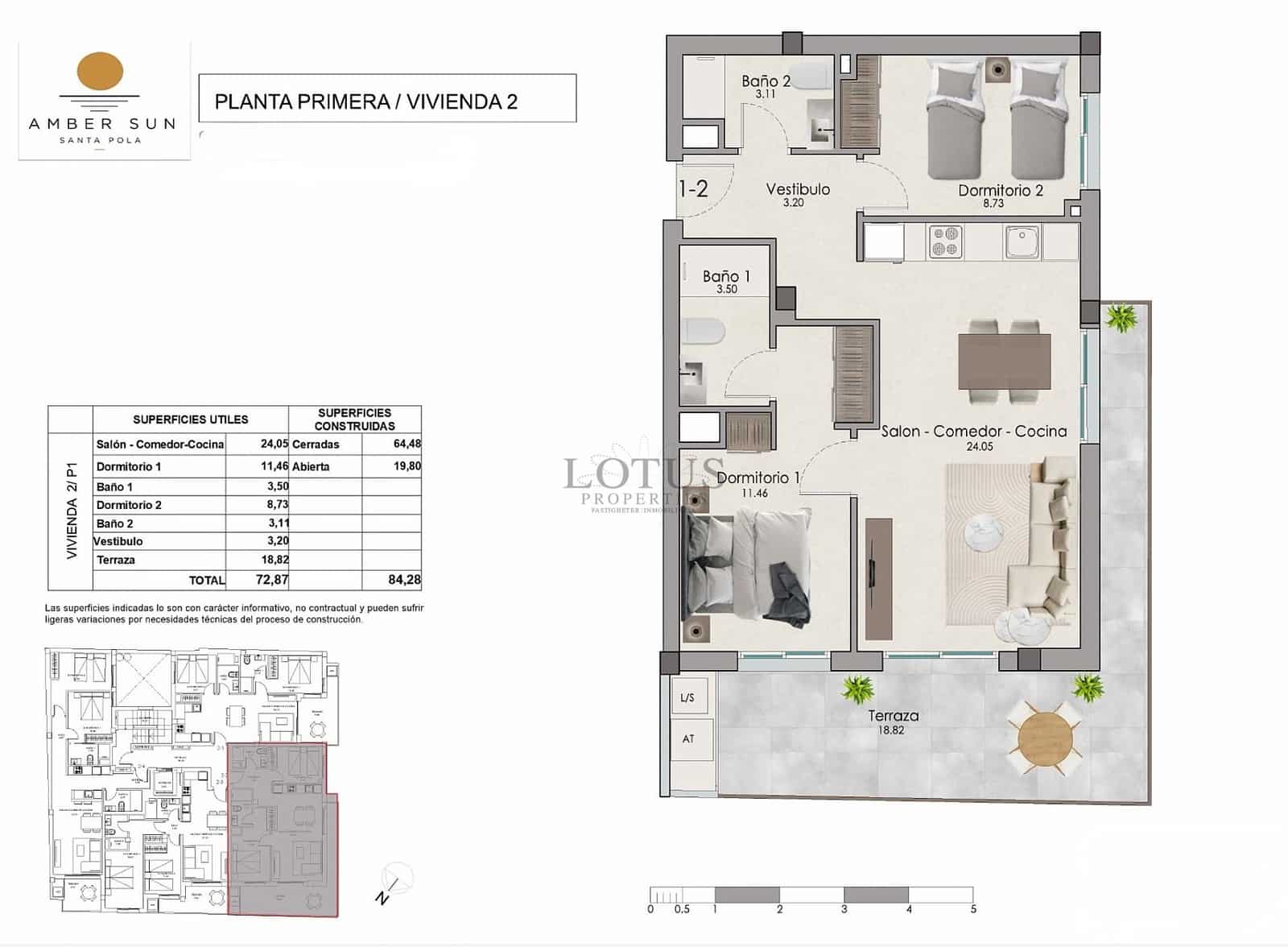 2 soverom Leilighet til salgs i Santa Pola med svømmebasseng - € 248 000 (Ref: 10145342)