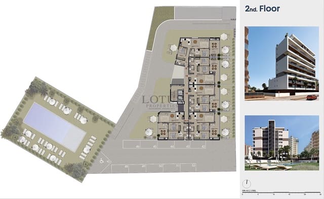 2 quarto Apartamento para venda em Guardamar Playa, Guardamar del Segura com piscina garagem - 275 000 € (Ref: 10167961)