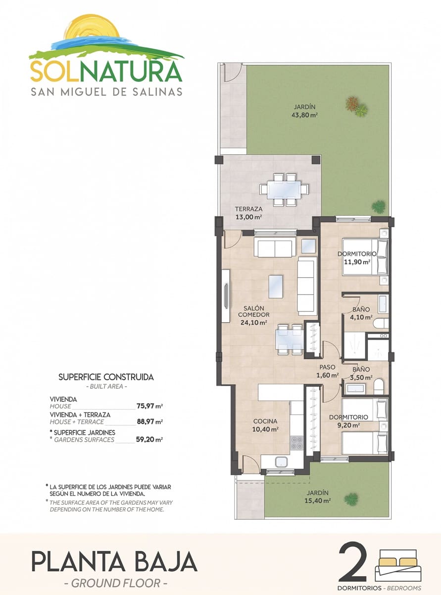 2 sypialnia Bungalow na sprzedaż w San Miguel de Salinas z basenem garażem - 243 800 € (Ref: 9563758)