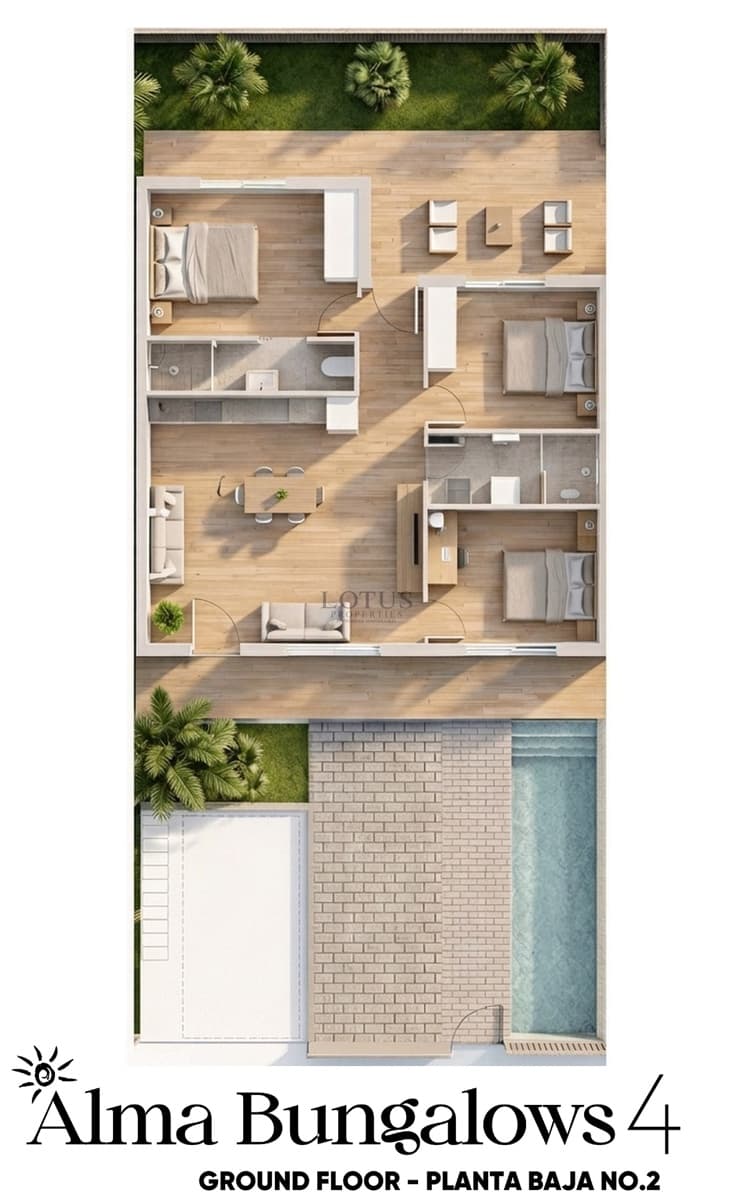 3 soveværelse Bungalow til salg i Pilar de la Horadada med swimmingpool garage - € 369.900 (Ref: 9714200)