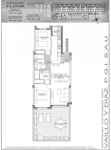 2 chambre Bungalow à vendre à Aguas Nuevas, Torrevieja avec piscine garage - 263 900 € (Ref: 9762391)