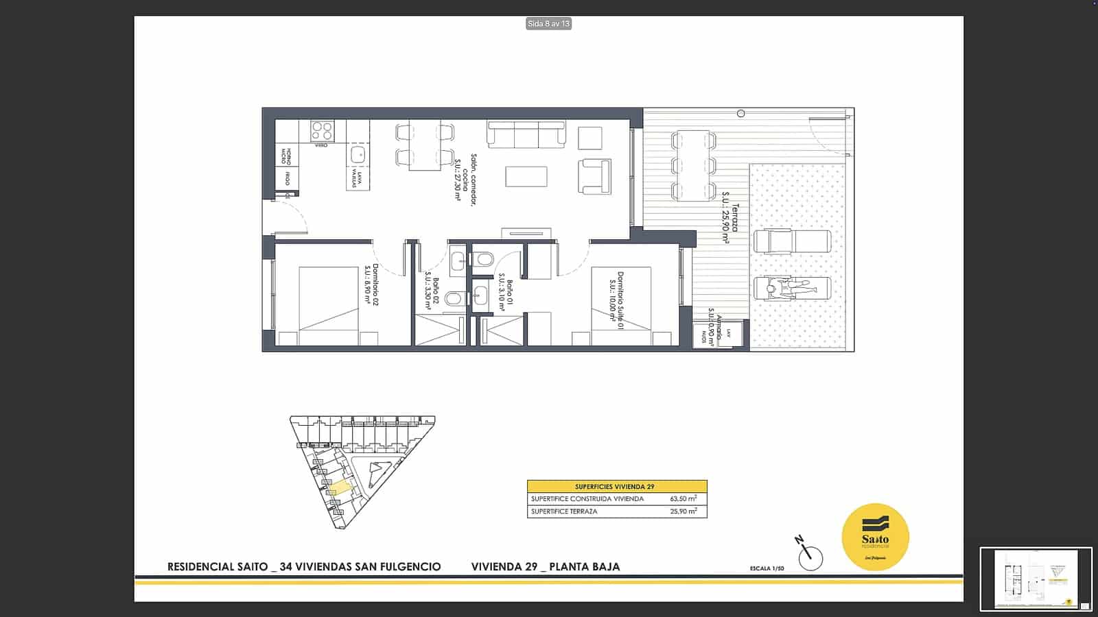 2 sovrum Bungalow till salu i San Fulgencio med pool - 233 900 € (Ref: 9782144)