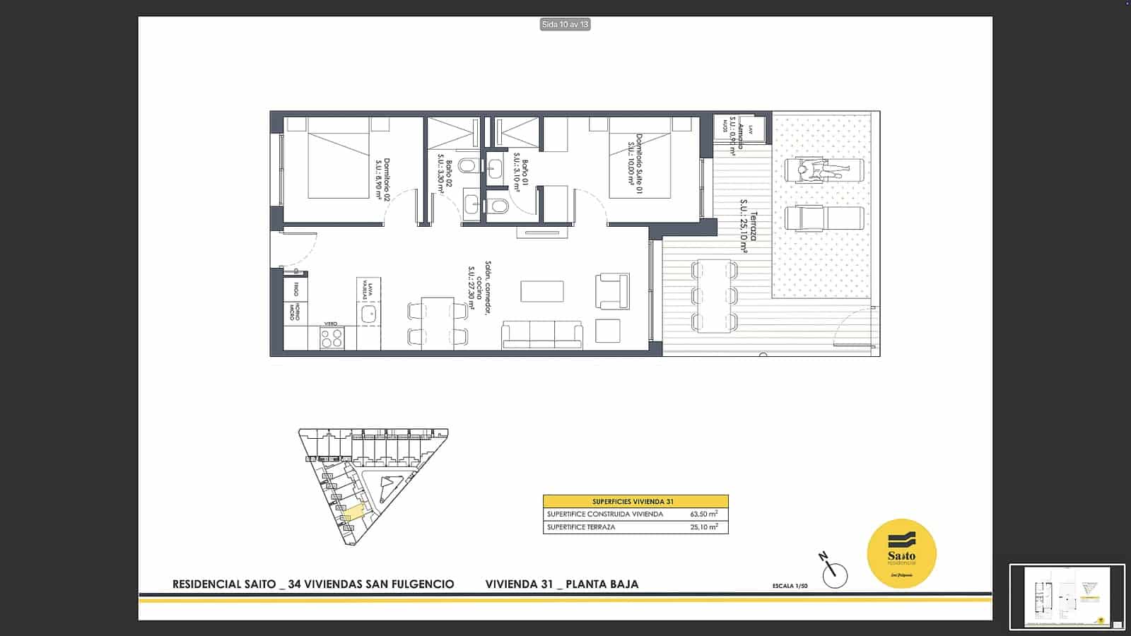 3 sovrum Bungalow till salu i San Fulgencio med pool - 308 900 € (Ref: 9782145)