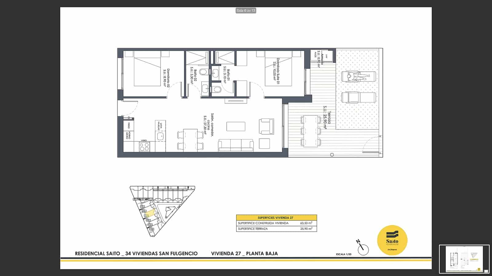 3 sovrum Bungalow till salu i San Fulgencio med pool - 308 900 € (Ref: 9782145)