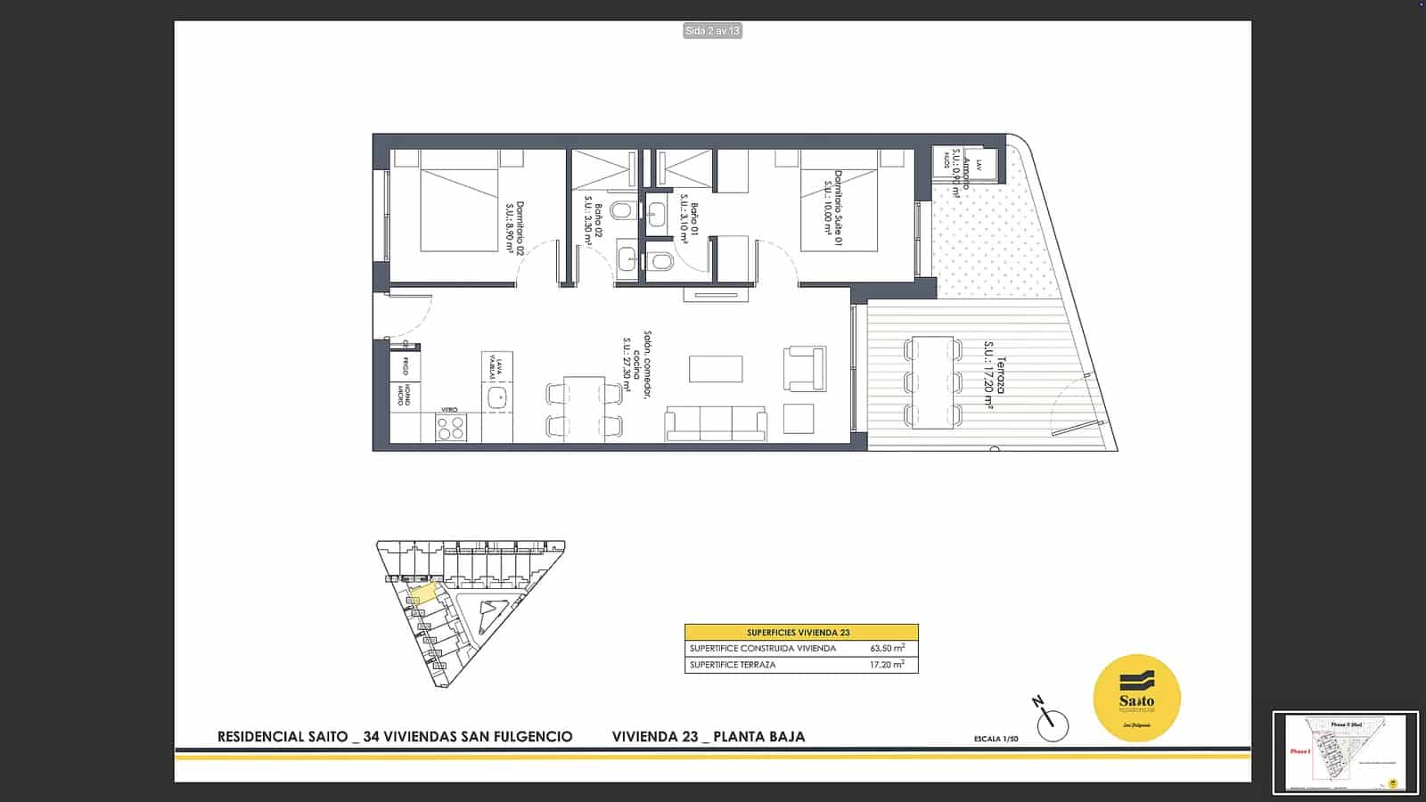 3 sovrum Bungalow till salu i San Fulgencio med pool - 308 900 € (Ref: 9782145)