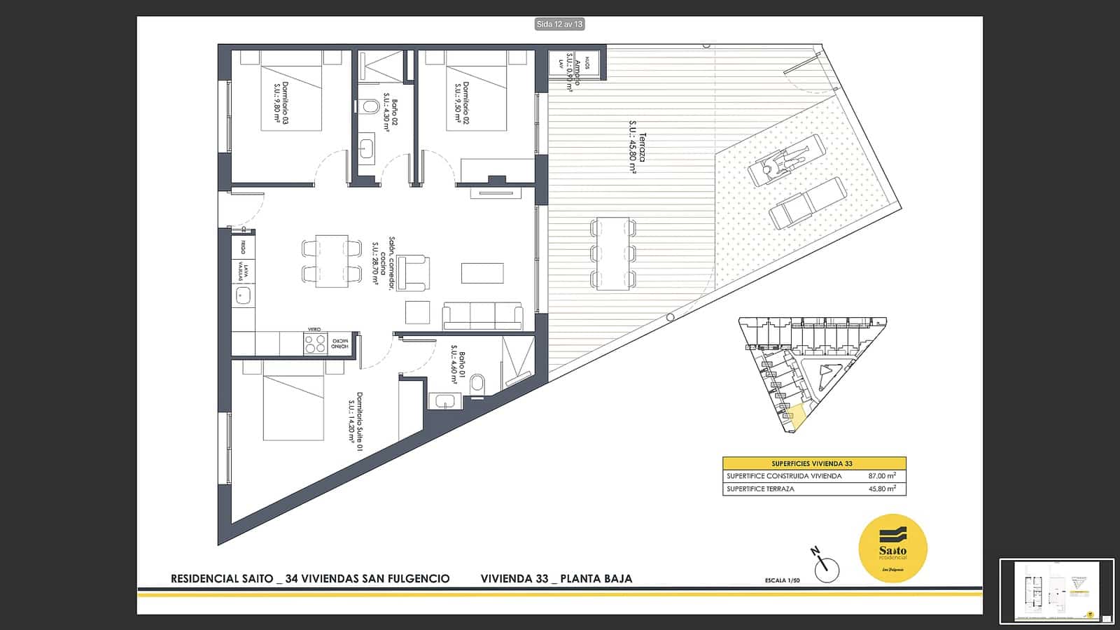 3 sovrum Bungalow till salu i San Fulgencio med pool - 308 900 € (Ref: 9782145)