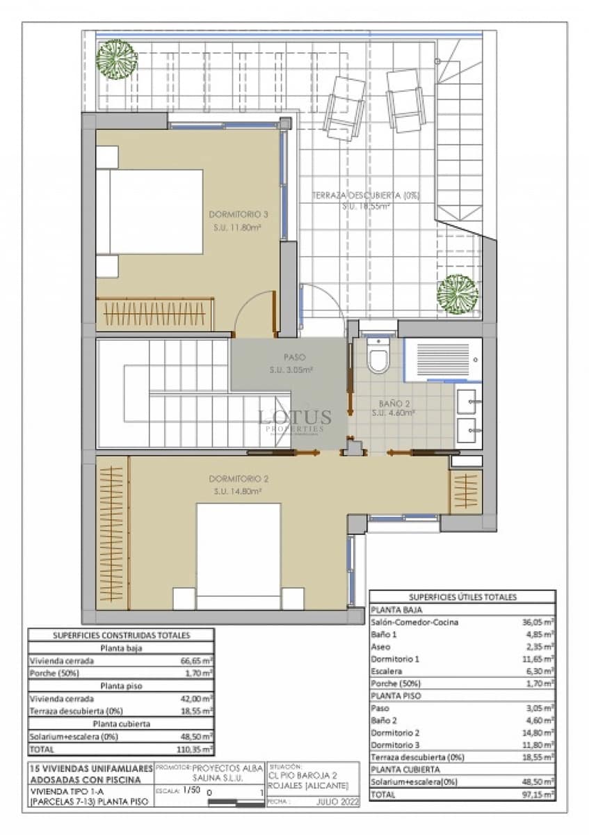 3 quarto Casa em Banda para venda em Rojales com piscina - 332 900 € (Ref: 9783878)
