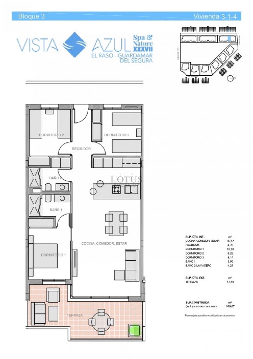3 quarto Apartamento para venda em El Raso com piscina - 344 900 € (Ref: 9877135)