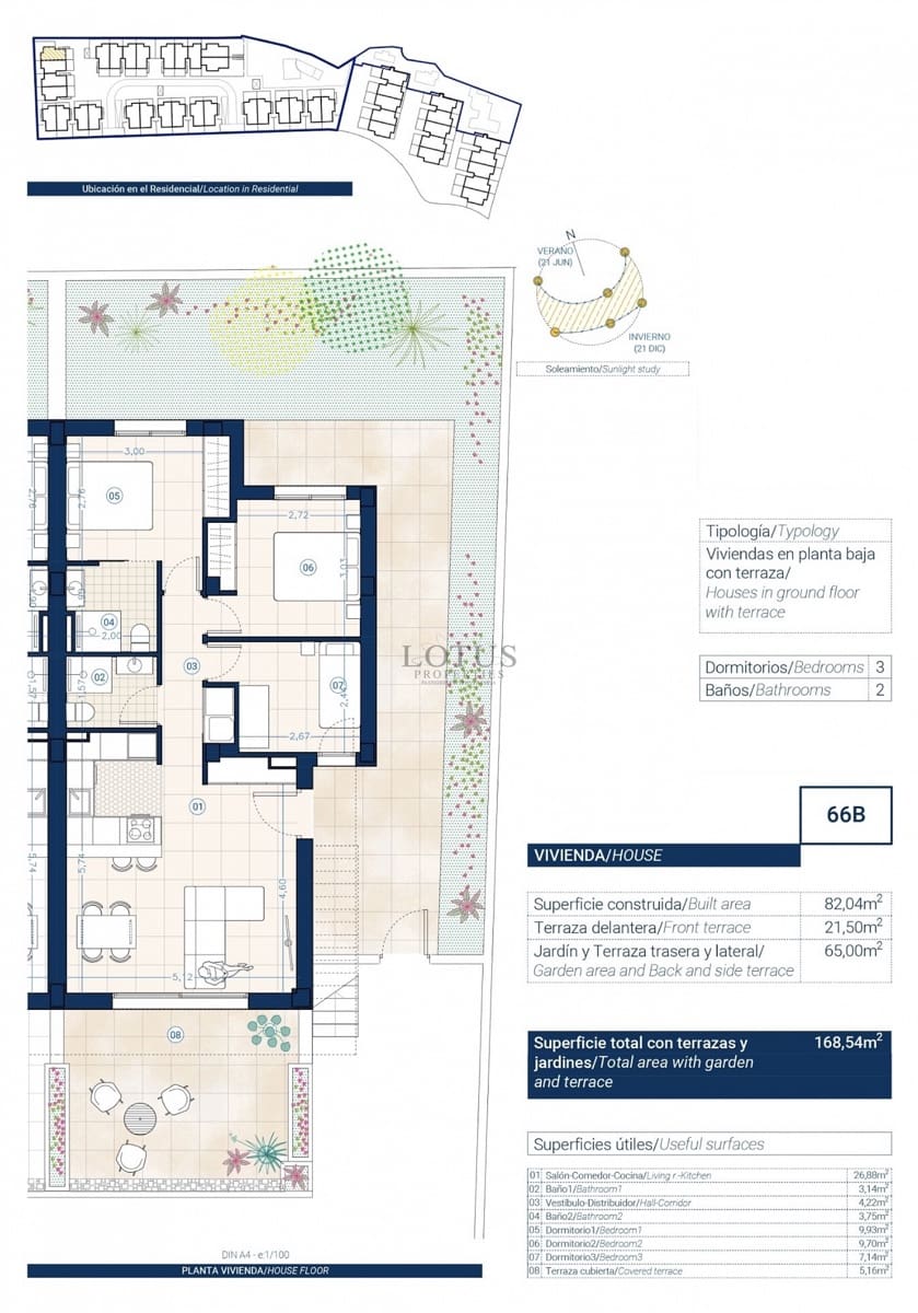 3 sovrum Lägenhet till salu i Torrevieja med pool - 330 000 € (Ref: 9893612)