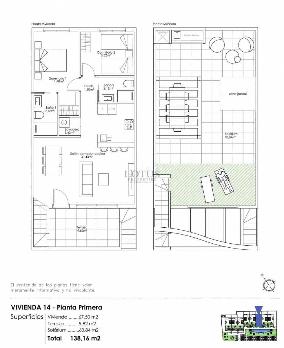 3 sovrum Bungalow till salu i Pilar de la Horadada med pool garage - 270 000 € (Ref: 9918792)
