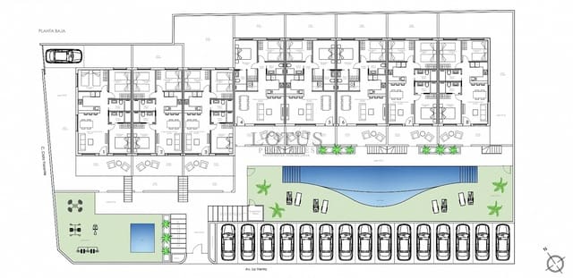 3 soveværelse Bungalow til salg i Pilar de la Horadada ciudad, Pilar de la Horadada med swimmingpool garage - € 270.000 (Ref: 9918792)