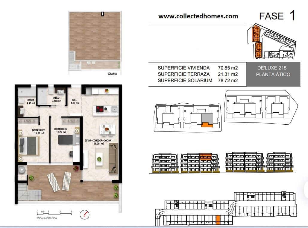 2 soverom Penthouse til salgs i Playa Flamenca med svømmebasseng - € 489 000 (Ref: 9955661)