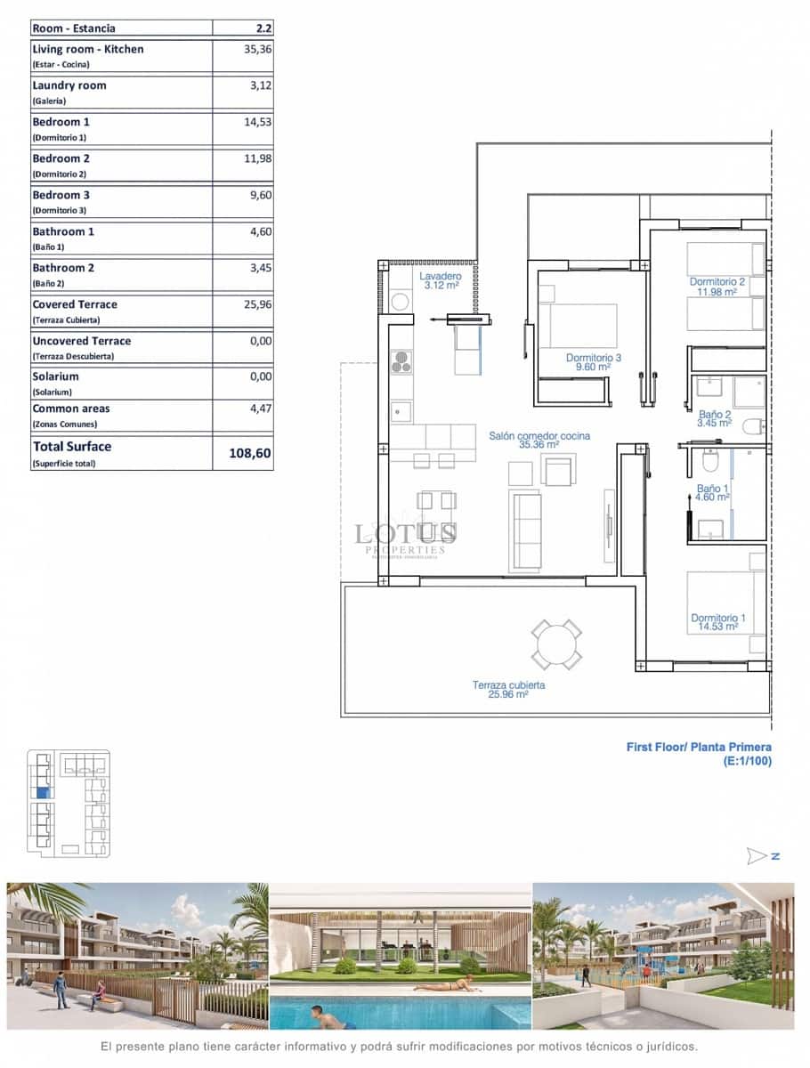 3 soverom Bungalow til salgs i Torre de la Horadada med svømmebasseng garasje - € 398 900 (Ref: 9969078)