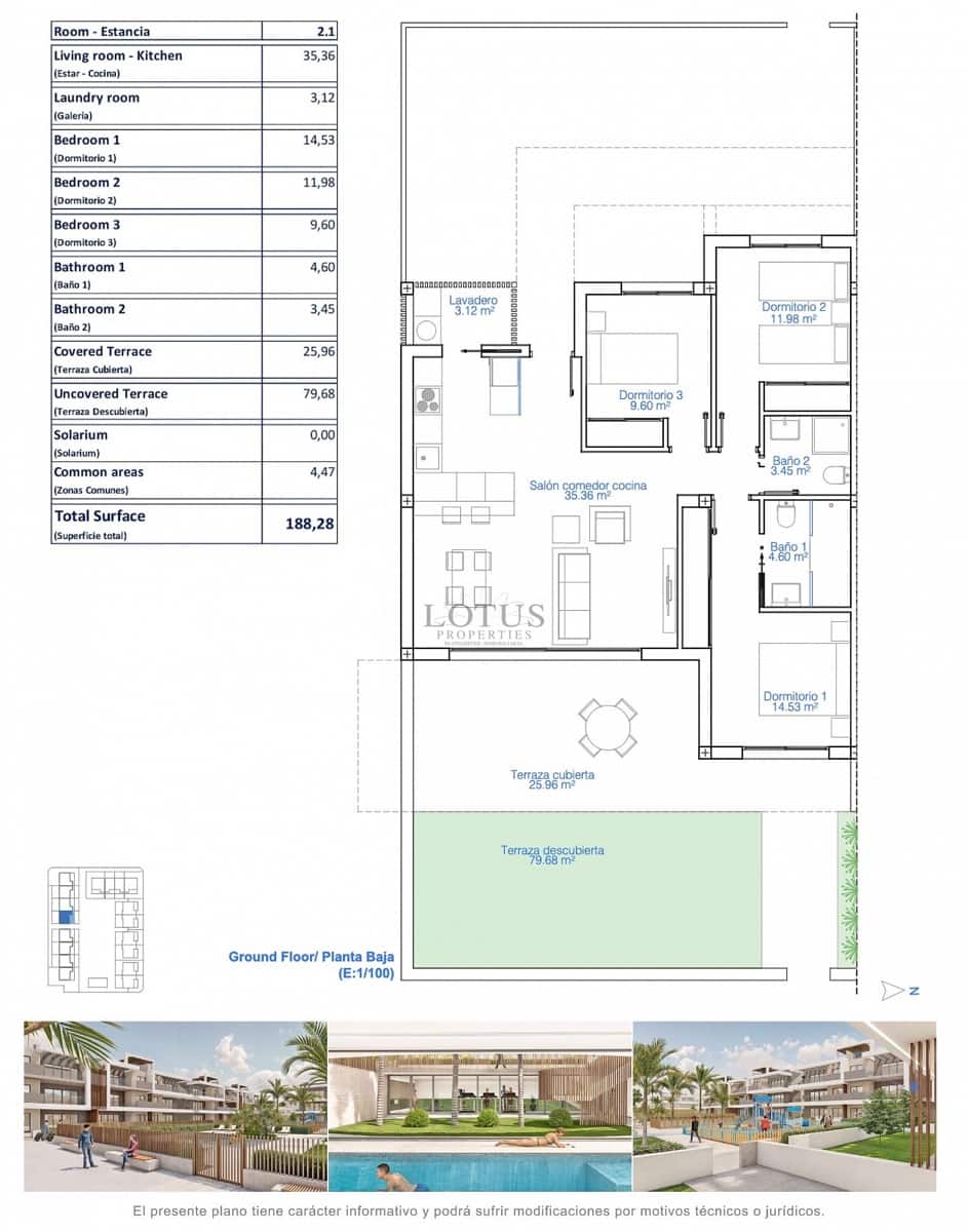 3 soverom Bungalow til salgs i Torre de la Horadada med svømmebasseng garasje - € 398 900 (Ref: 9969078)