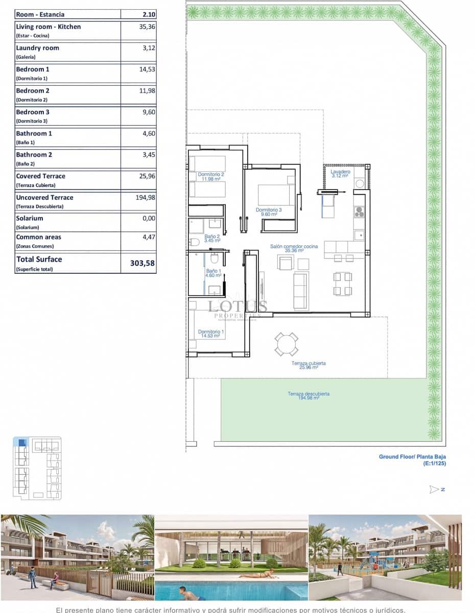 3 soverom Bungalow til salgs i Torre de la Horadada med svømmebasseng garasje - € 398 900 (Ref: 9969078)