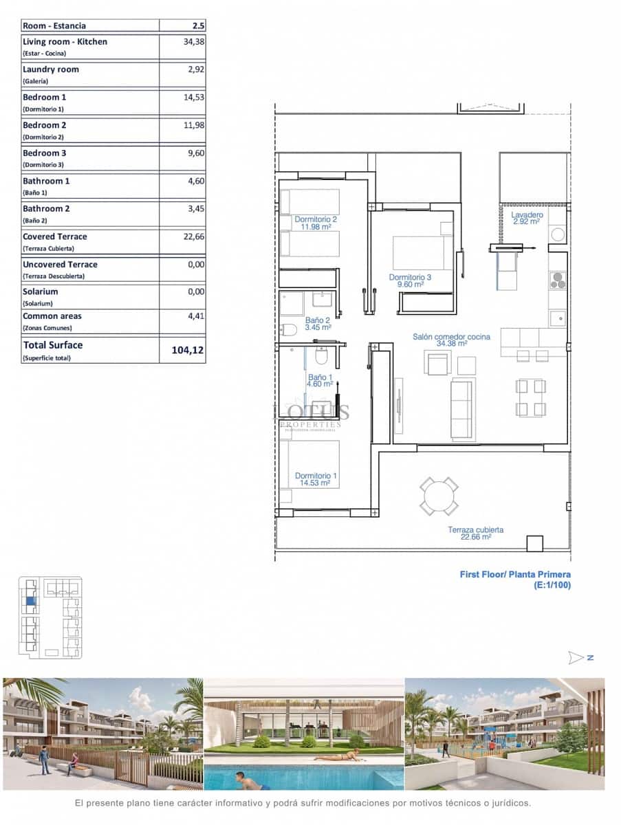 3 soverom Bungalow til salgs i Torre de la Horadada med svømmebasseng garasje - € 398 900 (Ref: 9969078)