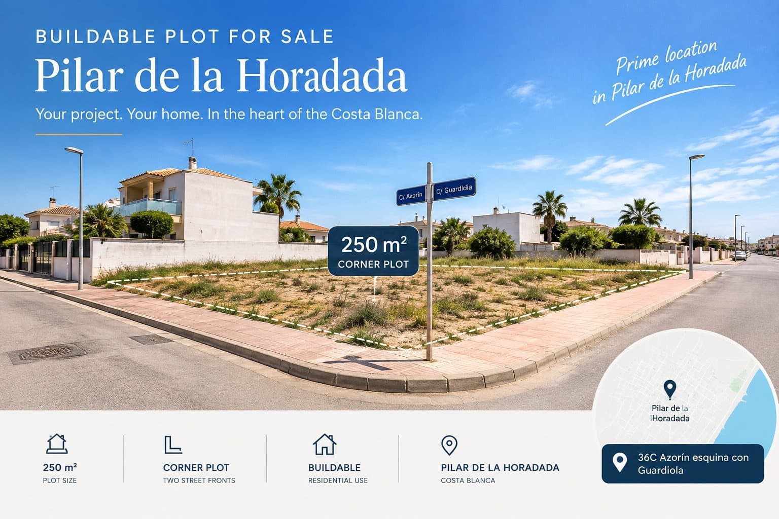Byggegrund til salg i Pilar de la Horadada - € 157.500 (Ref: 10070412)