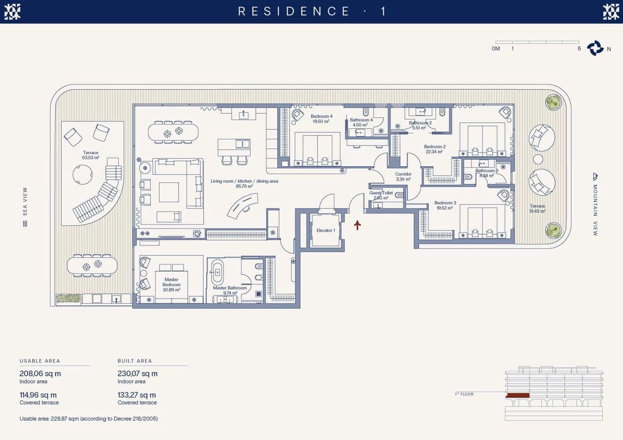 Apartamento de 4 habitaciones en Estepona en venta con piscina garaje - 3.700.000 € (Ref: 10003531)