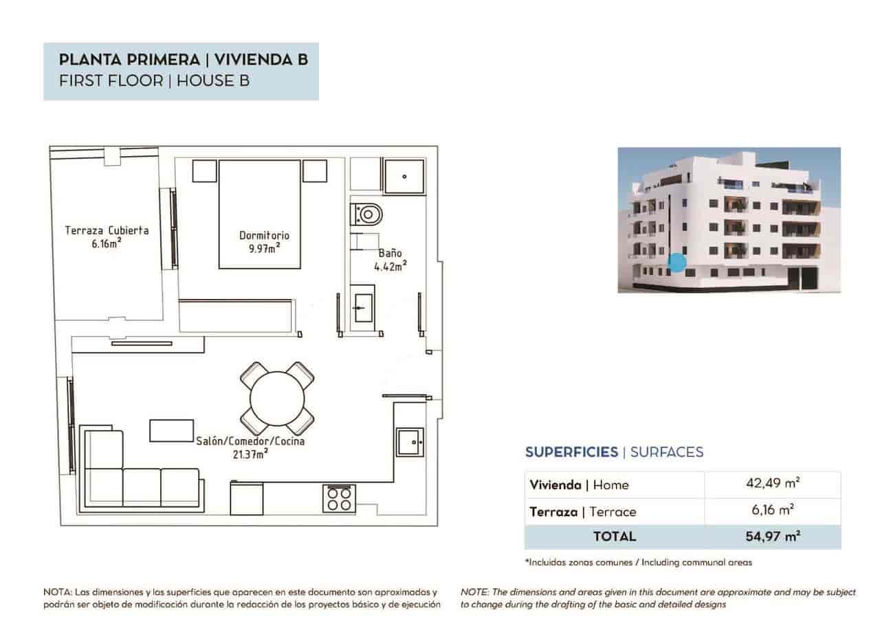 1 soverom Leilighet til salgs i Torrevieja med garasje - € 179 000 (Ref: 10008734)
