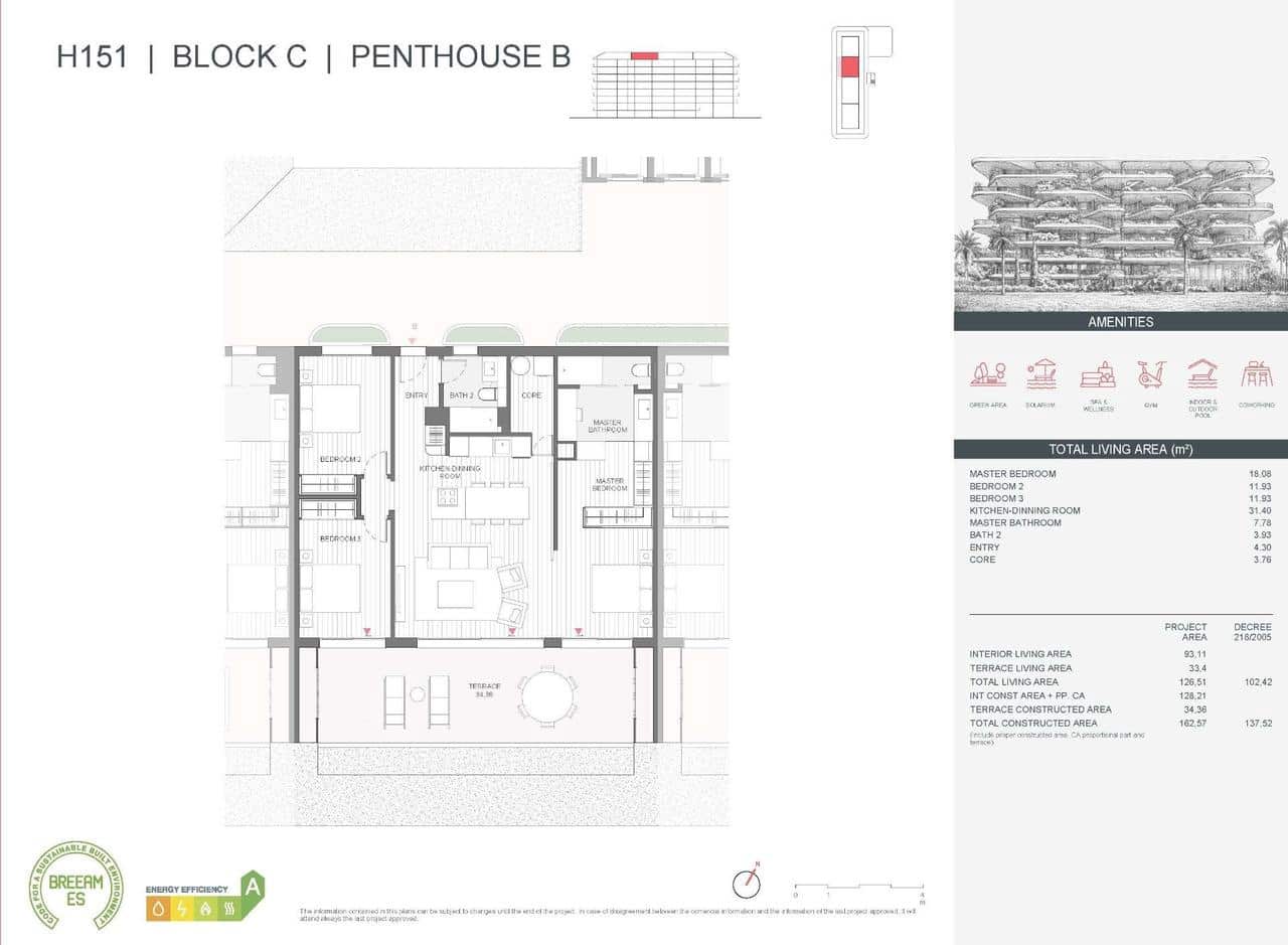 3 sypialnia Penthouse na sprzedaż w Fuengirola z basenem garażem - 988 000 € (Ref: 10017168)