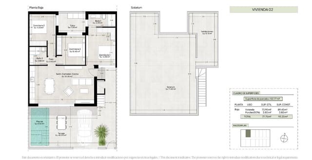 3 quarto Casa em Banda para venda em Condado de Alhama, Alhama de Murcia com piscina garagem - 319 000 € (Ref: 10022088)