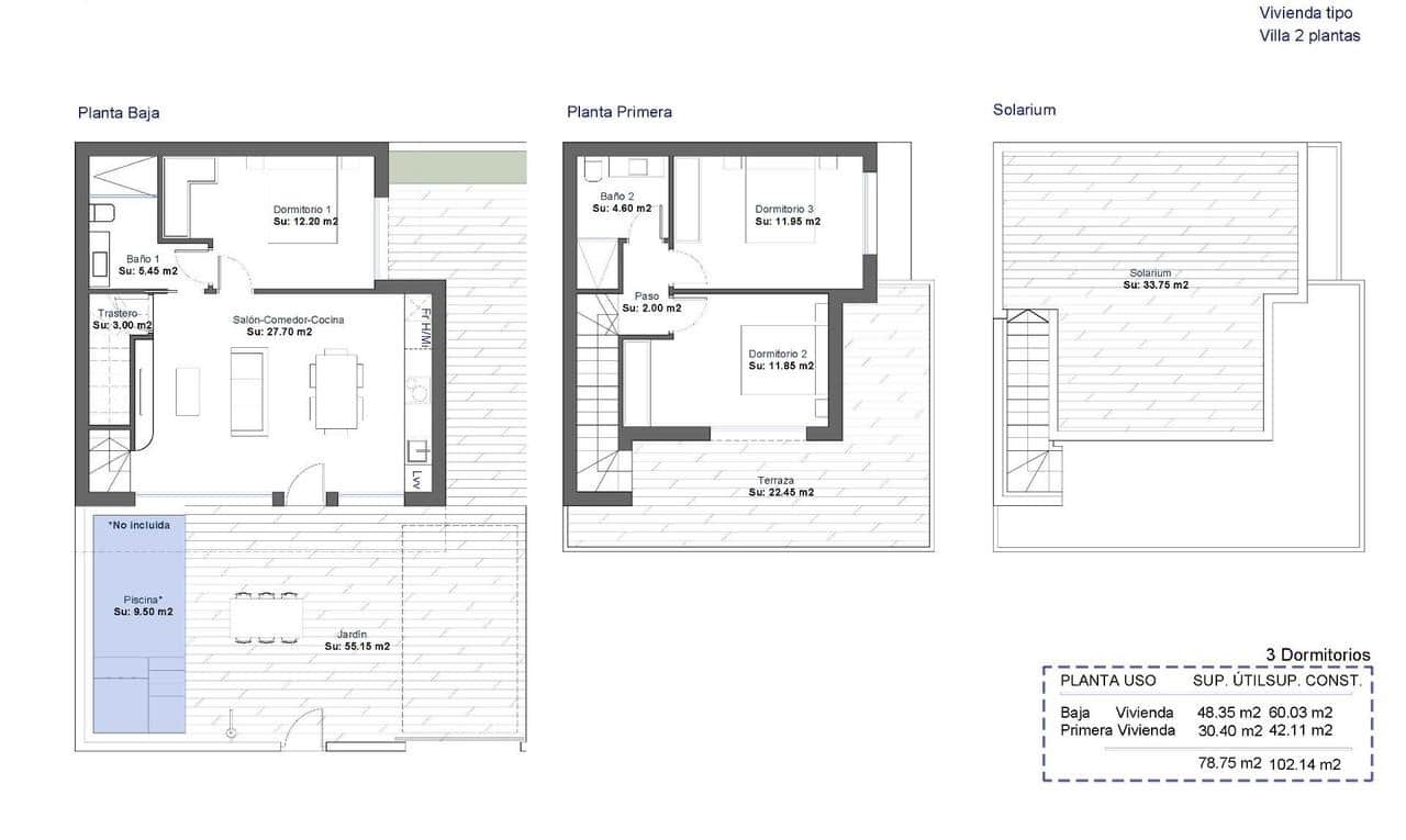 Chalet de 3 habitaciones en Condado de Alhama en venta con piscina garaje - 375.000 € (Ref: 10022089)