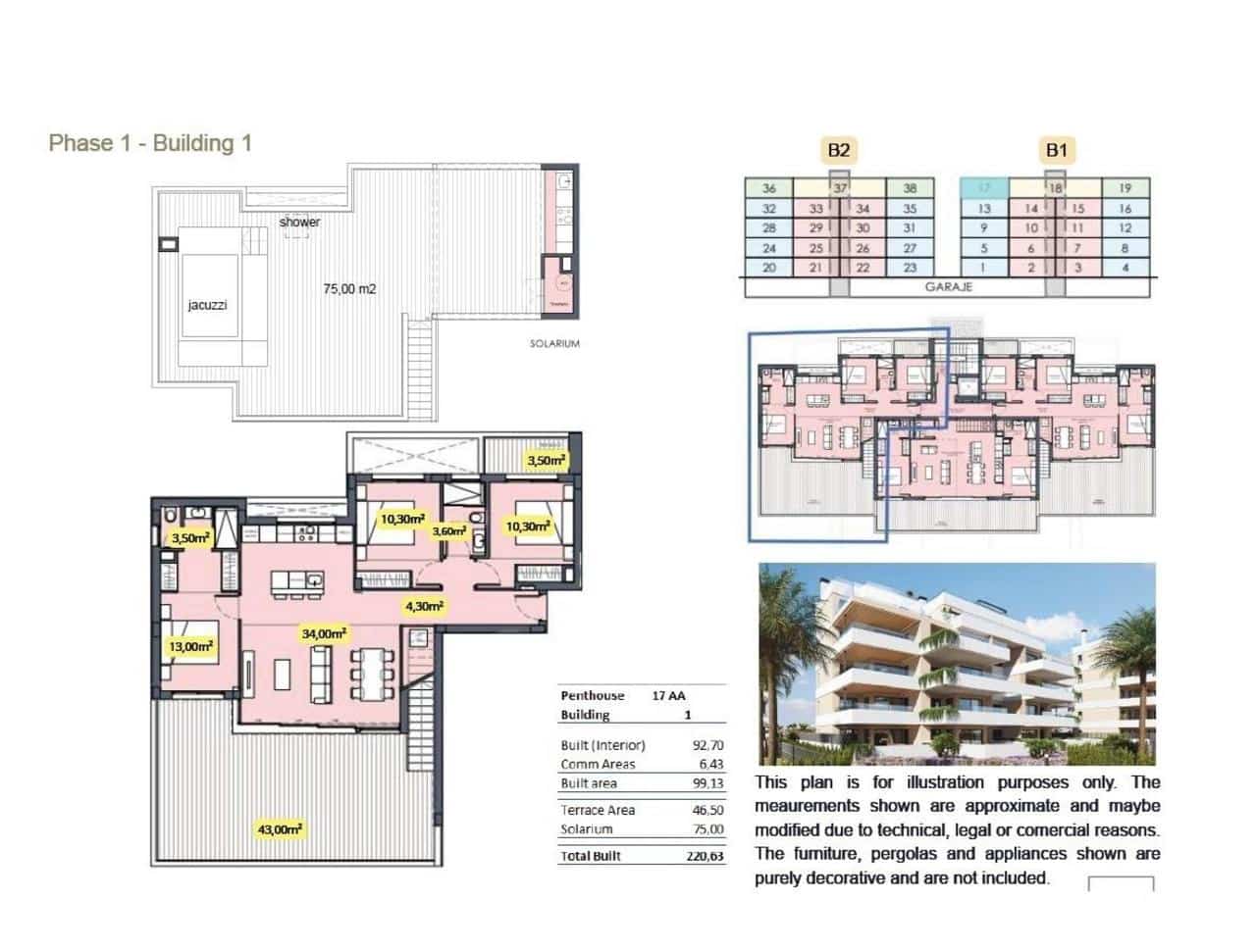 3 soveværelse Penthouse til salg i Torre-Pacheco med swimmingpool garage - € 601.000 (Ref: 10023654)