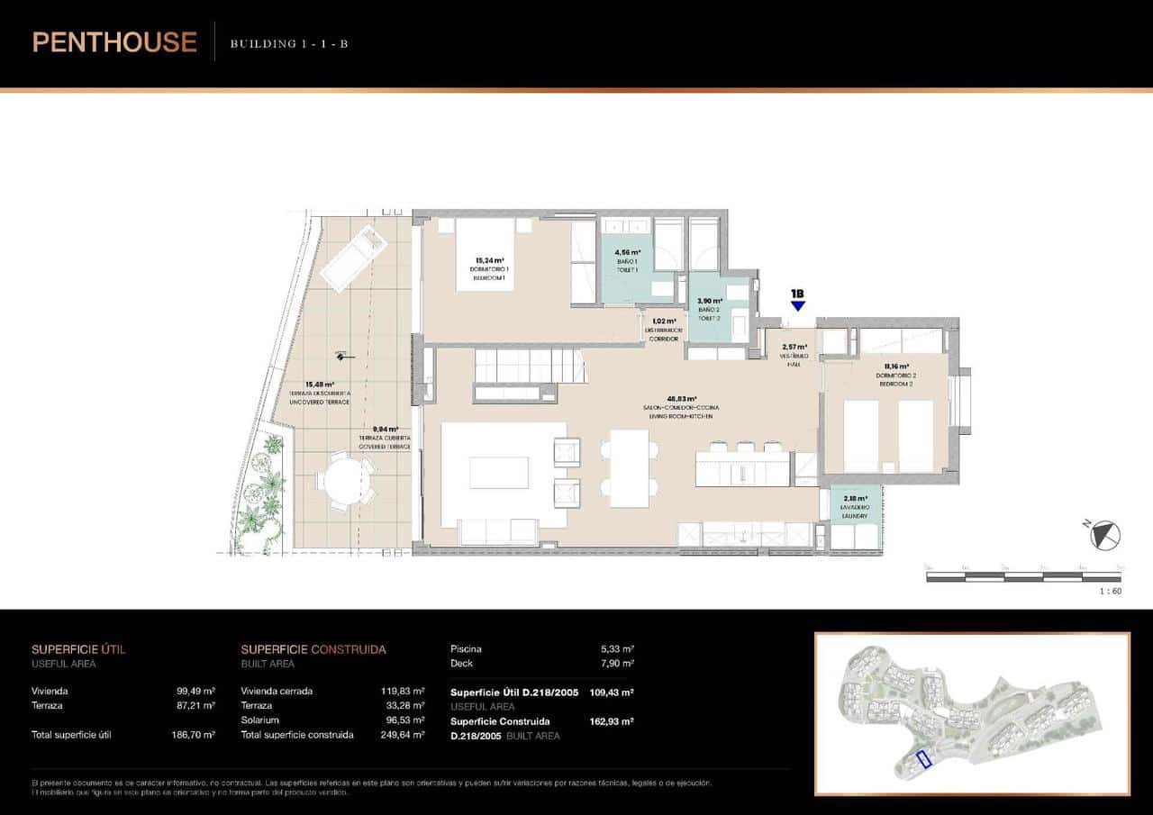 2 bedroom Penthouse for sale in Marbella with pool garage - € 790,000 (Ref: 10026905)