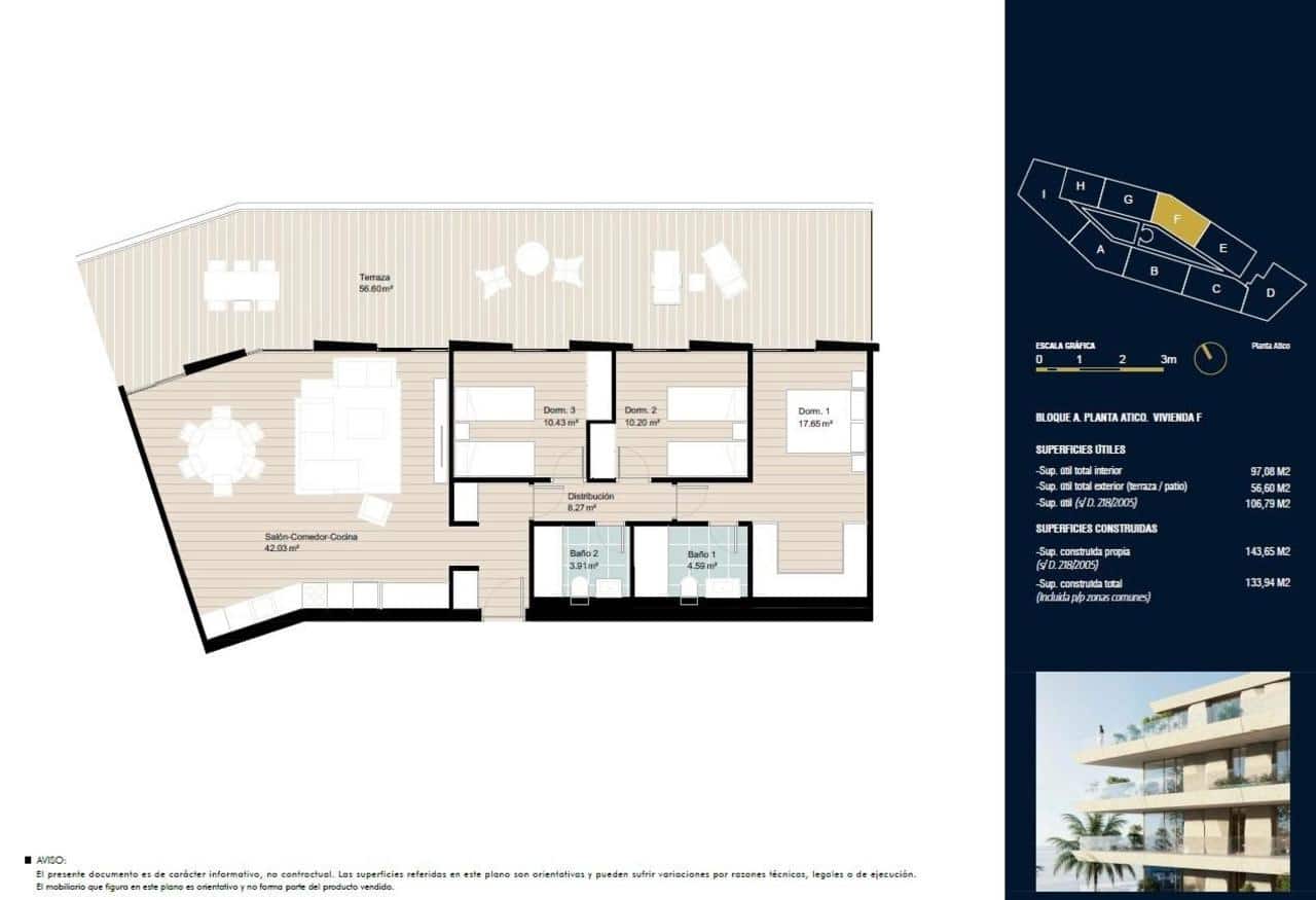 3 soveværelse Penthouse til salg i Manilva med swimmingpool garage - € 930.000 (Ref: 10027840)