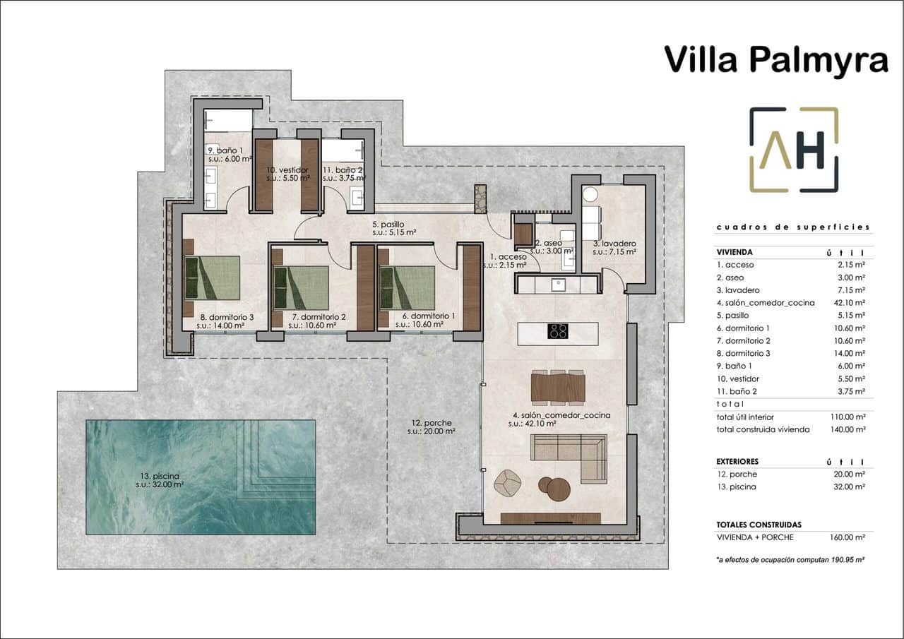 3 Zimmer Villa zu verkaufen in Aspe mit Pool Garage - 461.000 € (Ref: 10046971)