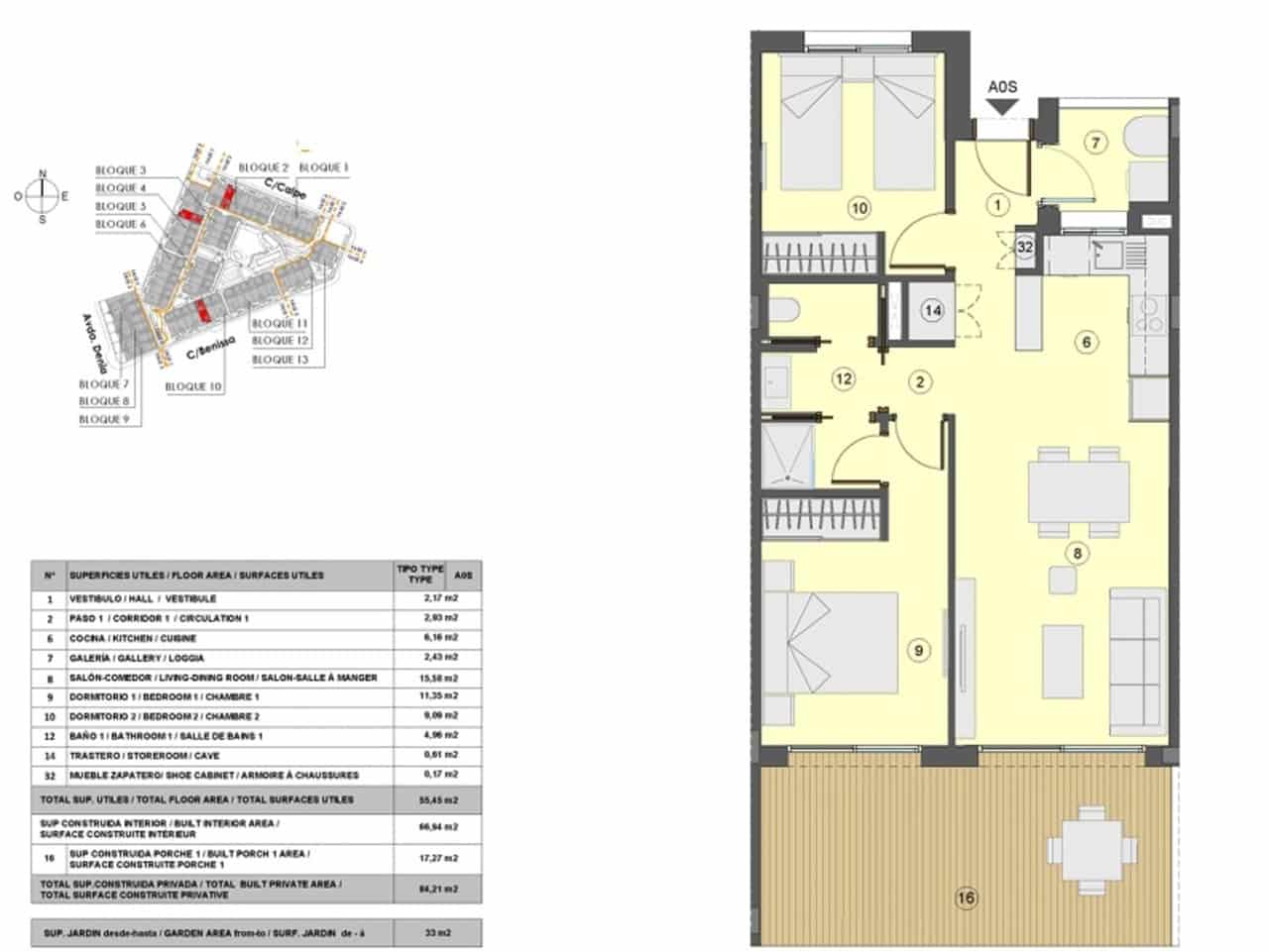 2 makuuhuone Bungalow myytävänä paikassa Torrevieja mukana uima-altaan 
autotalli - 272 000 € (Ref: 10048862)