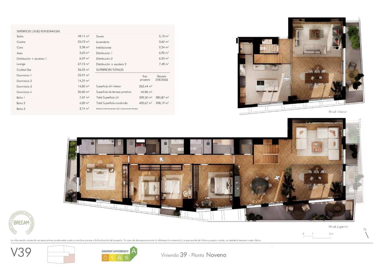 3 soveværelse Penthouse til salg i Malaga by med swimmingpool garage - € 6.350.000 (Ref: 10058019)