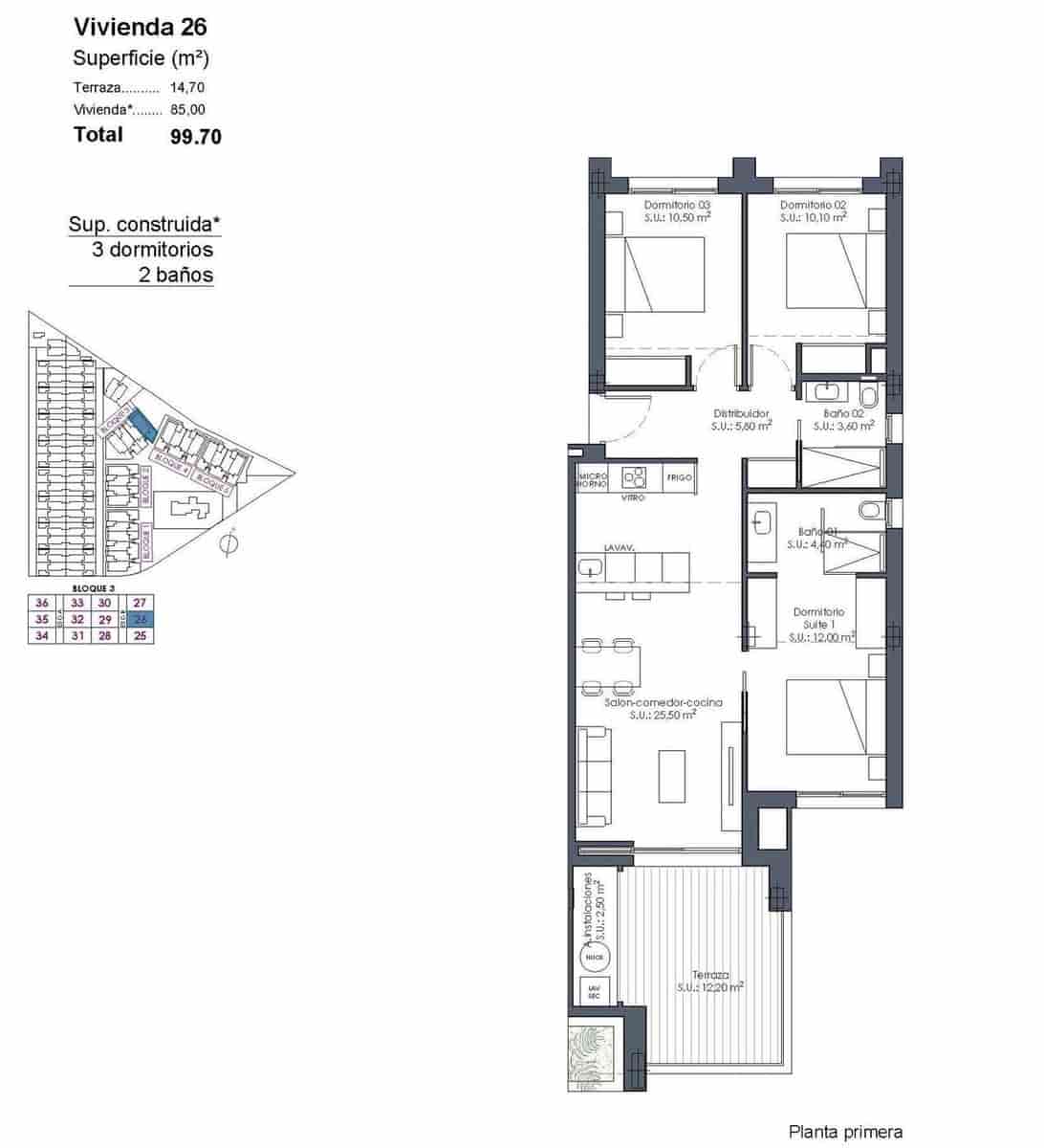 3 sypialnia Apartament na sprzedaż w Los Alcazares z basenem garażem - 339 000 € (Ref: 10085585)