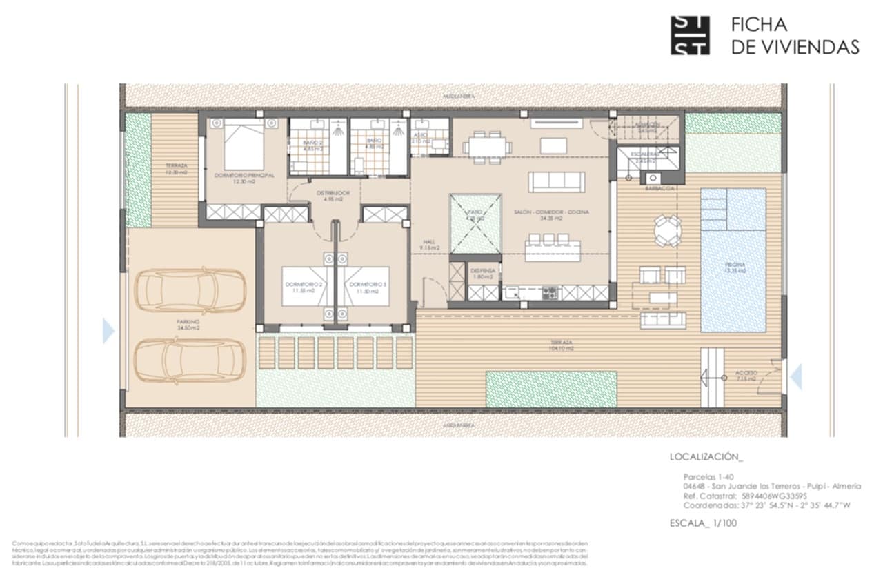 3 soverom Villa til salgs i San Juan de los Terreros med svømmebasseng garasje - € 361 725 (Ref: 10097656)