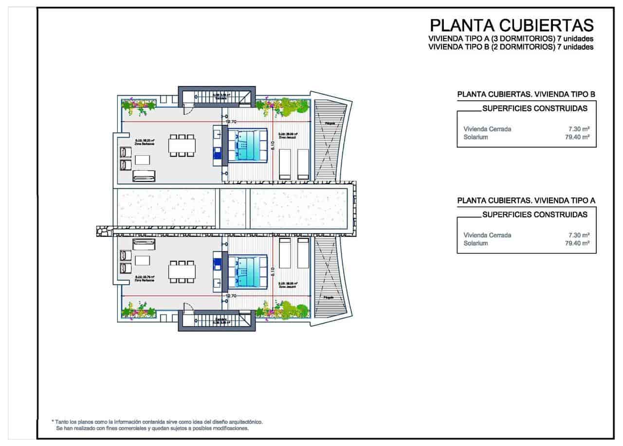 3 slaapkamer Penthouse te koop in La Manga Club met zwembad garage - € 770.000 (Ref: 10115476)