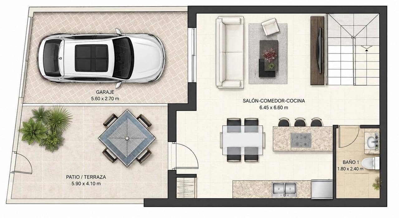 3 sovrum Hus till salu i Orihuela Costa med pool - 315 000 € (Ref: 10118878)