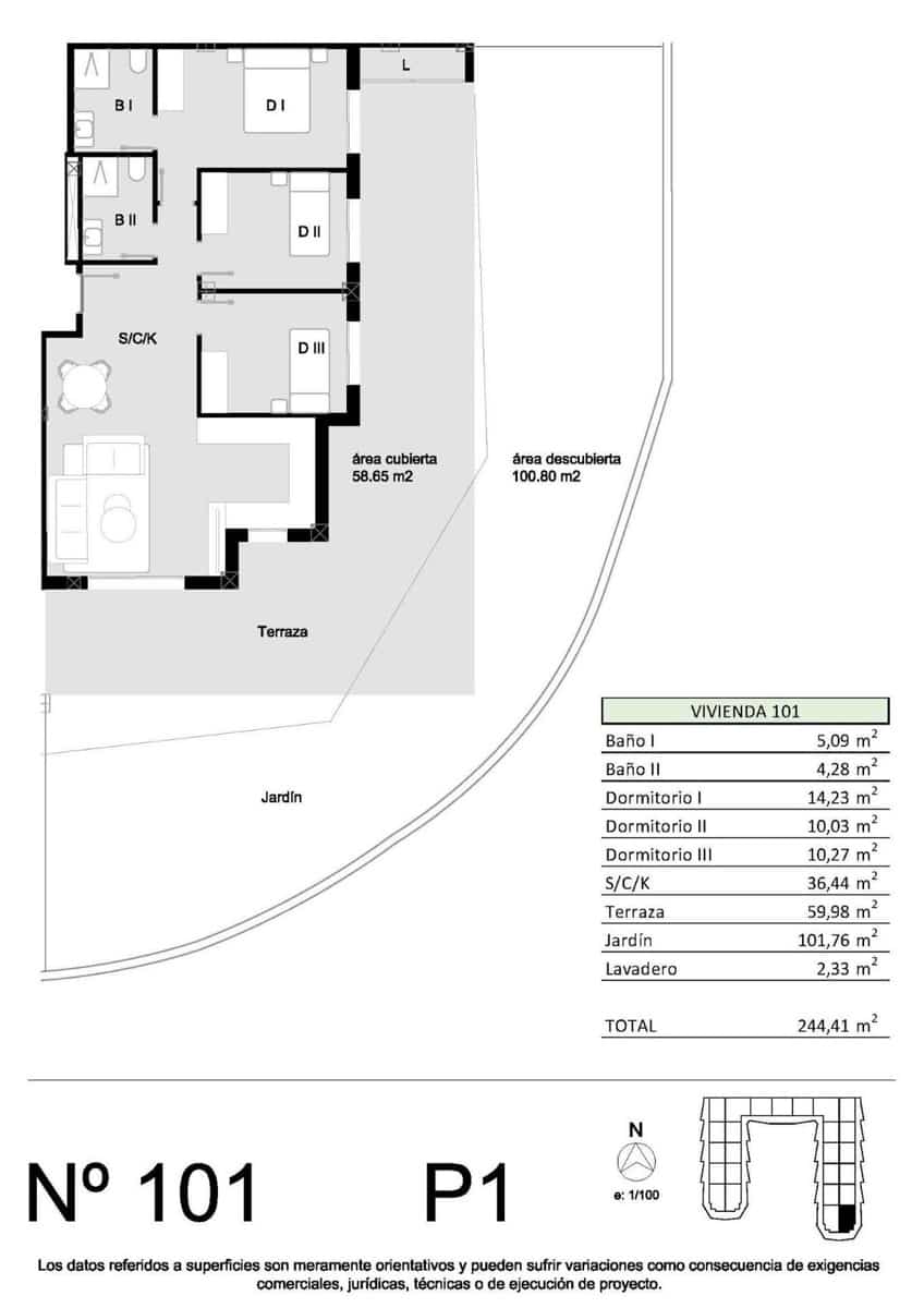 3 slaapkamer Appartement te koop in San Miguel de Salinas met zwembad garage - € 259.900 (Ref: 10128173)