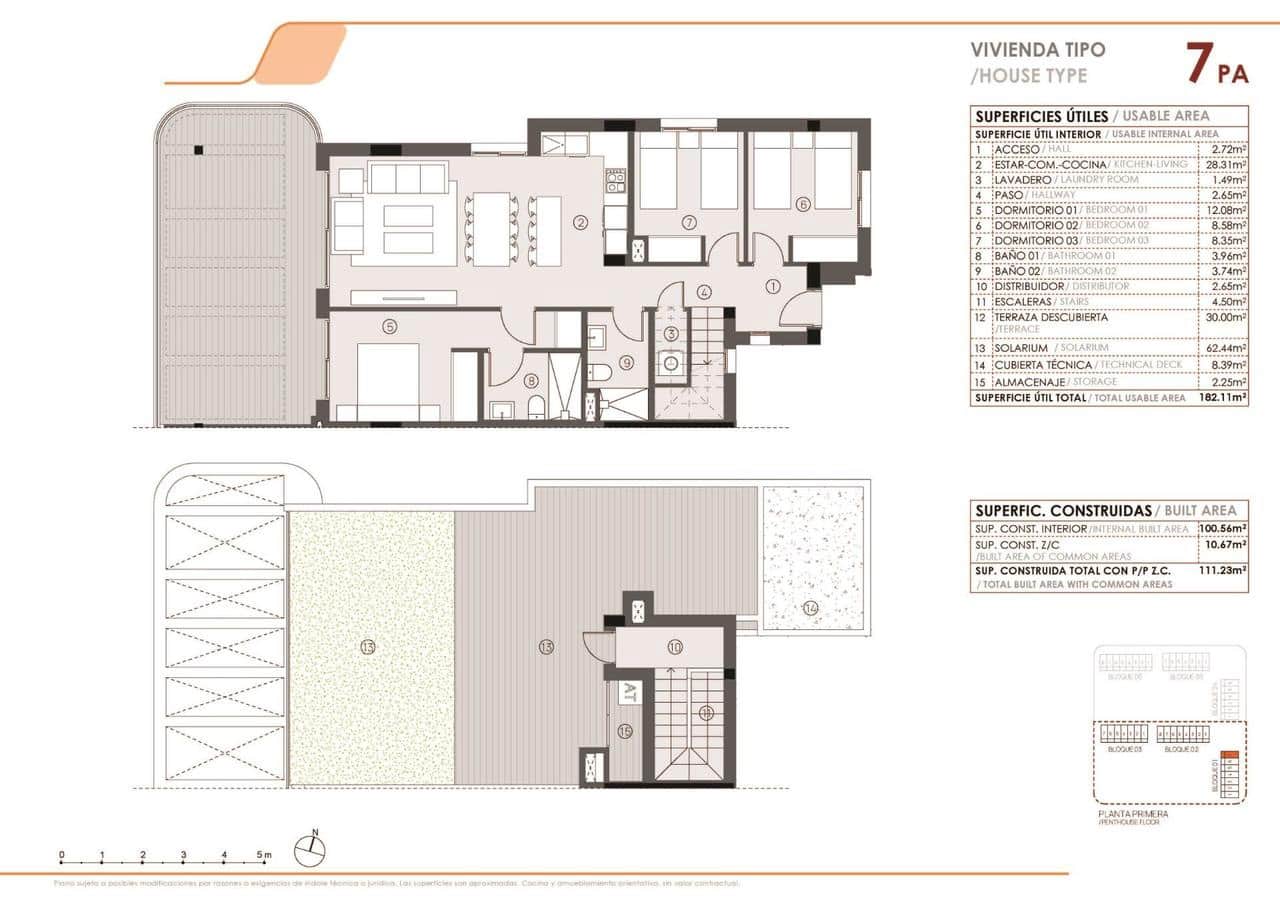 3 camera da letto Attico in vendita in Torrevieja con piscina garage - 385.000 € (Rif: 10148384)