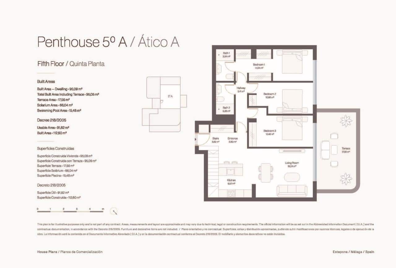 Ático de 3 habitaciones en Estepona en venta con piscina garaje - 1.050.000 € (Ref: 10159149)