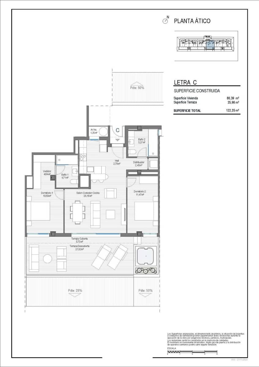 2 chambre Penthouse à vendre à Fuengirola avec piscine garage - 709 000 € (Ref: 10162179)