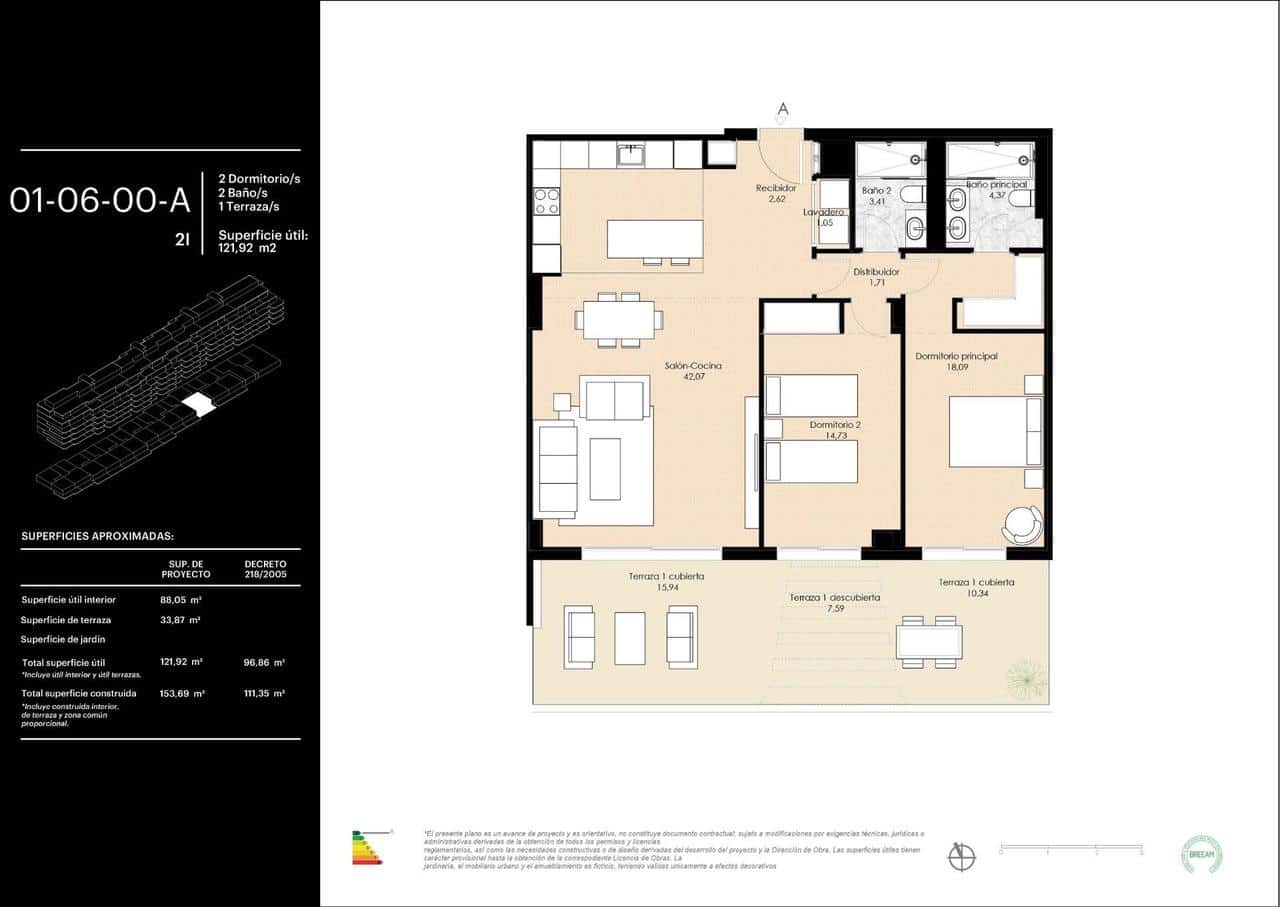 2 soverom Leilighet til salgs i Torremolinos med svømmebasseng garasje - € 439 000 (Ref: 10174874)