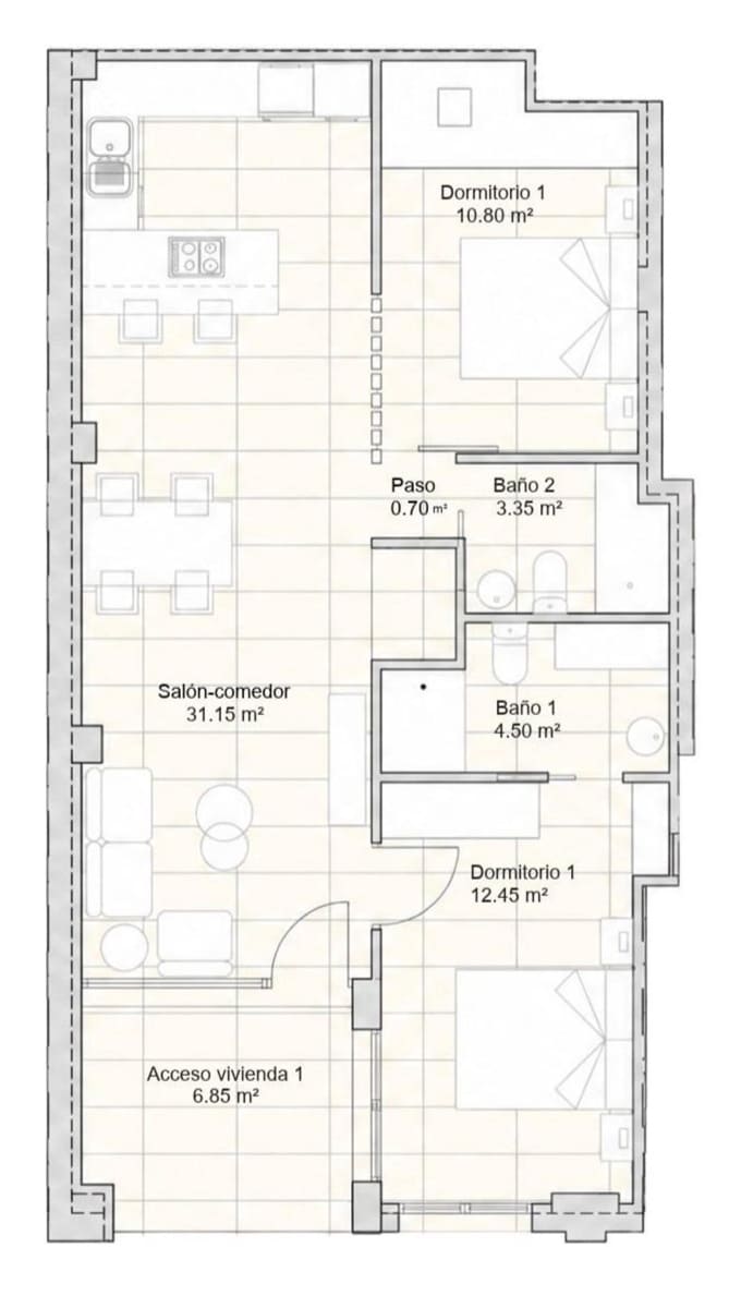 2 soveværelse Lejlighed til salg i Santiago de la Ribera - € 239.000 (Ref: 10176289)