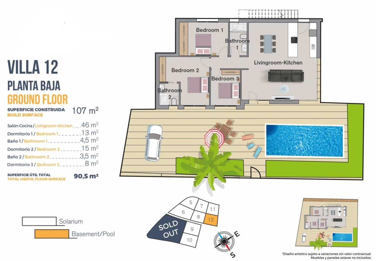 3 sovrum Villa till salu i Finestrat med pool garage - 540 000 € (Ref: 8100473)
