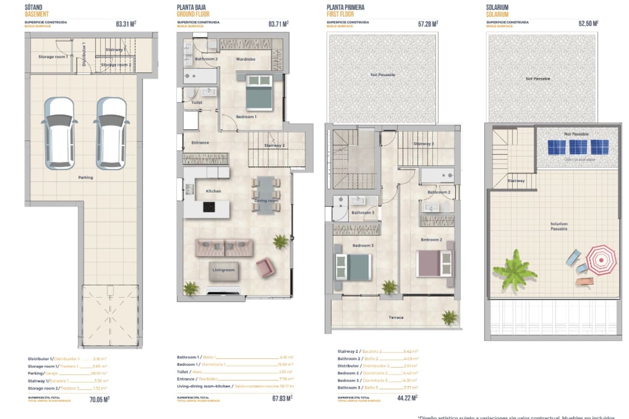 3 bedroom Villa for sale in Finestrat with pool garage - € 565,000 (Ref: 8559532)
