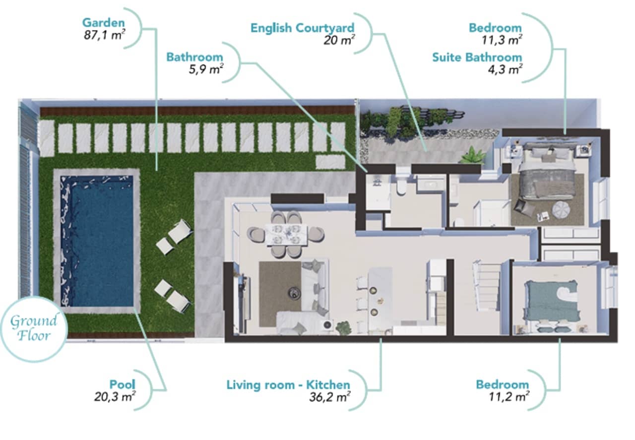 3 quarto Moradia para venda em Los Alcazares com piscina garagem - 442 000 € (Ref: 8567958)