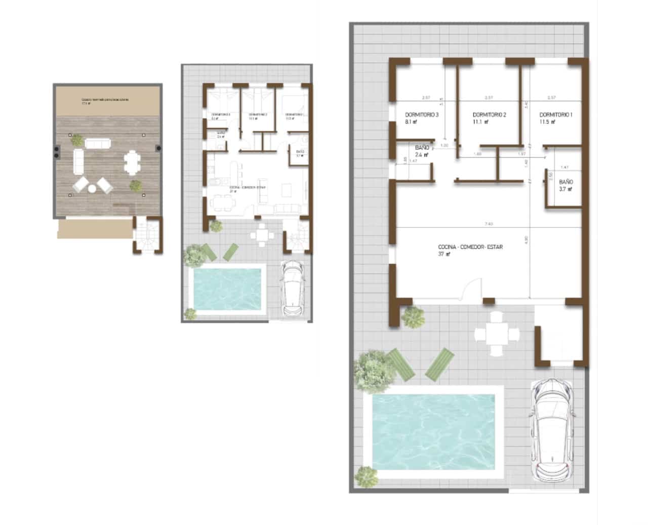 3 makuuhuone Huvila myytävänä paikassa Fuente Alamo de Murcia mukana uima-altaan 
autotalli - 259 780 € (Ref: 8697836)