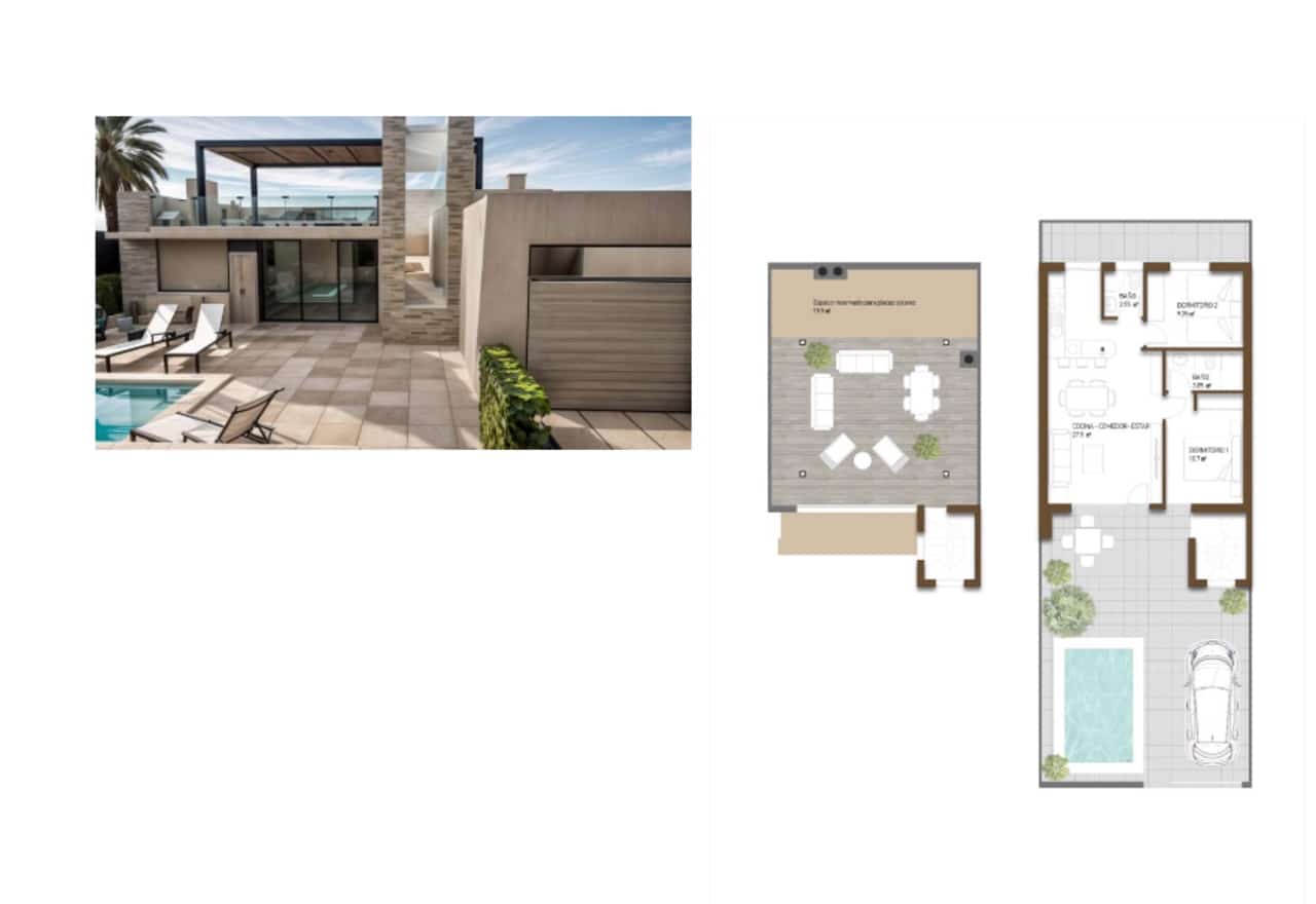 2 makuuhuone Huvila myytävänä paikassa Fuente Alamo de Murcia mukana uima-altaan 
autotalli - 193 750 € (Ref: 8697838)